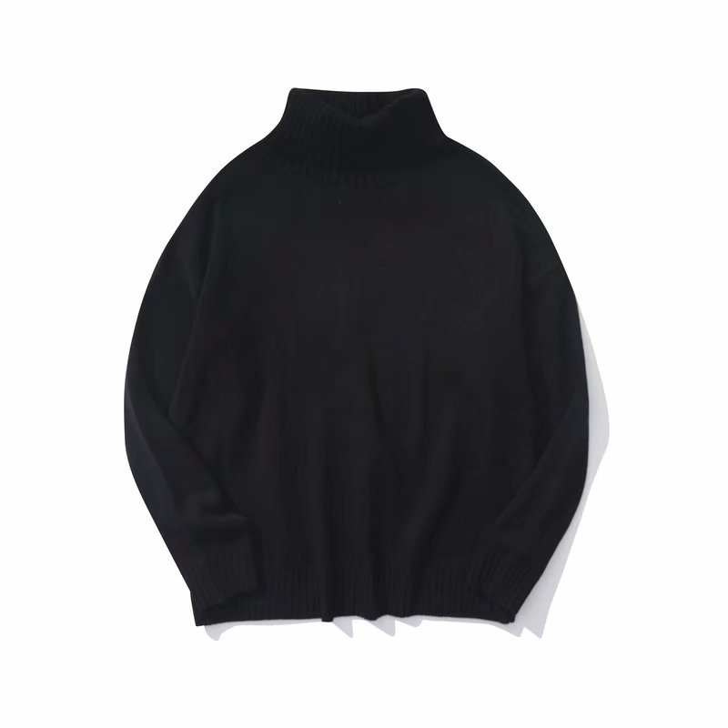 Enkel ny alsidig Turtleneck-sweater til par retro efterår og vinter ny