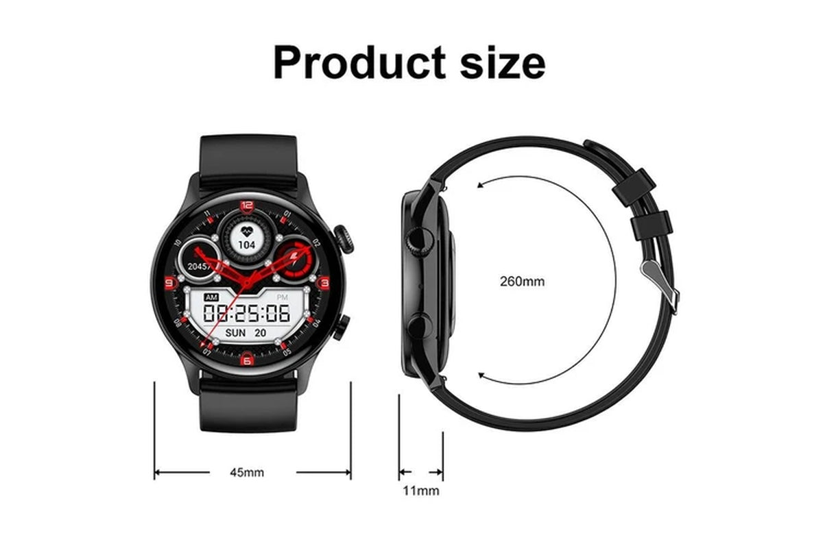 New NFC Bluetooth Call Smart Watch Men 390*390 HD Pixel Display Screen Sports Fitness Tracker AMOLED Clock Men Smartwatch - Silver Mesh Belt