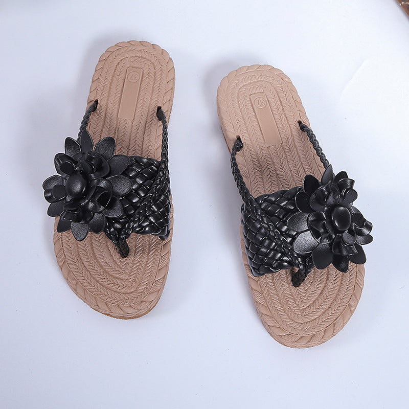 Blomsterslippers Hjemme- og udendørssandaler Strandslippers