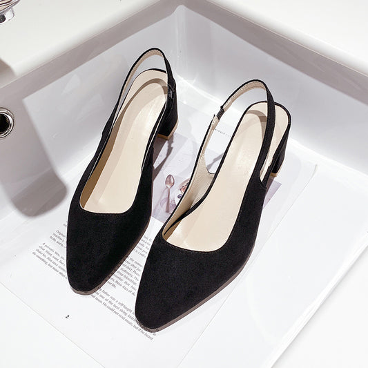 Summer New Student Korean Version All-match Chunky Heel Shoes