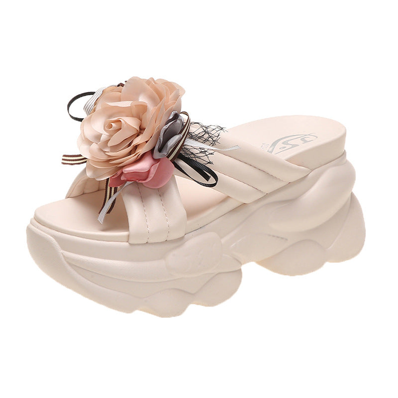 Trendy Thick Bottom Sandals Women's Fashion Flowers