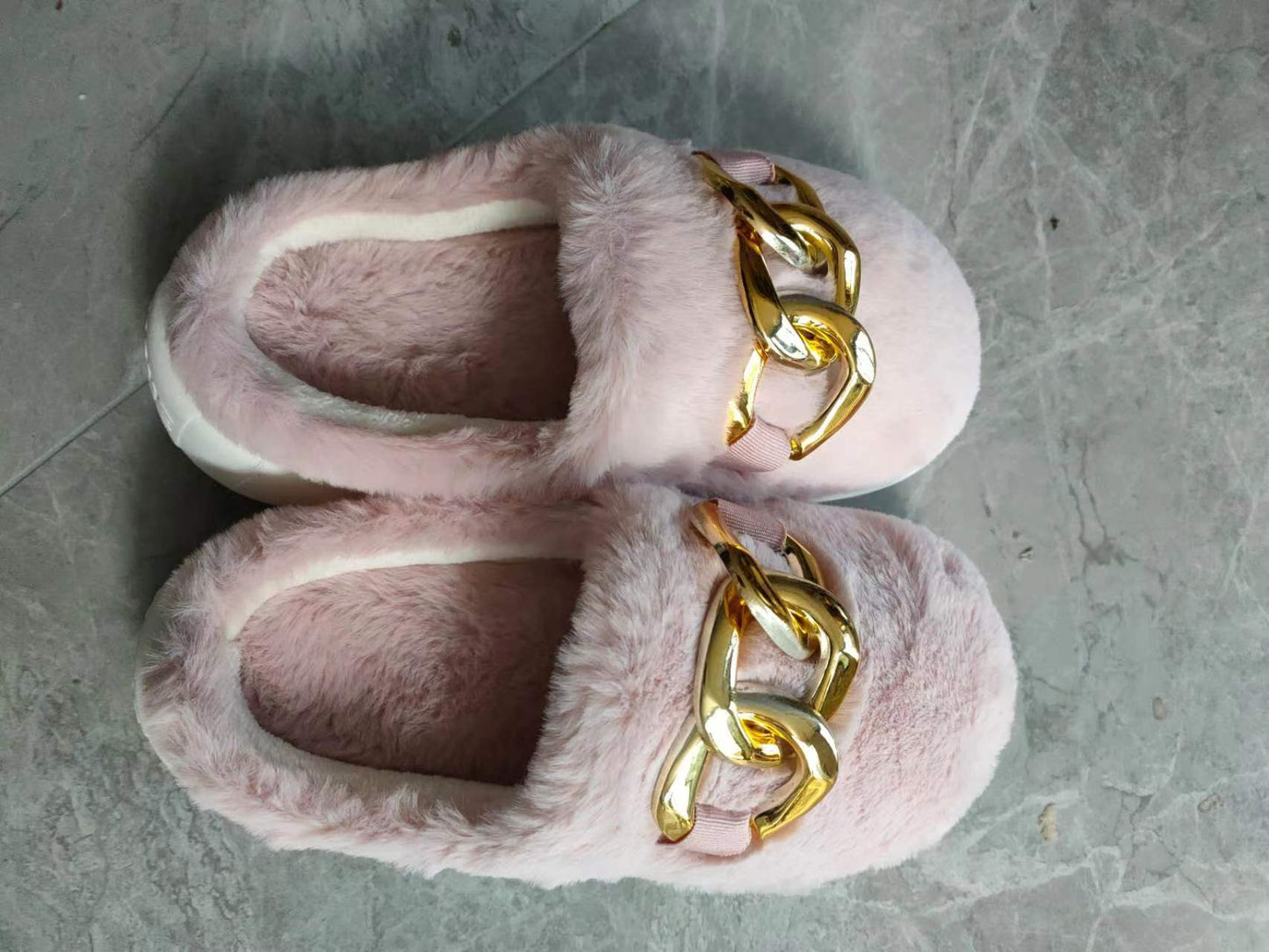 Bunny Hair Baotou Plush Warm Home Slippers