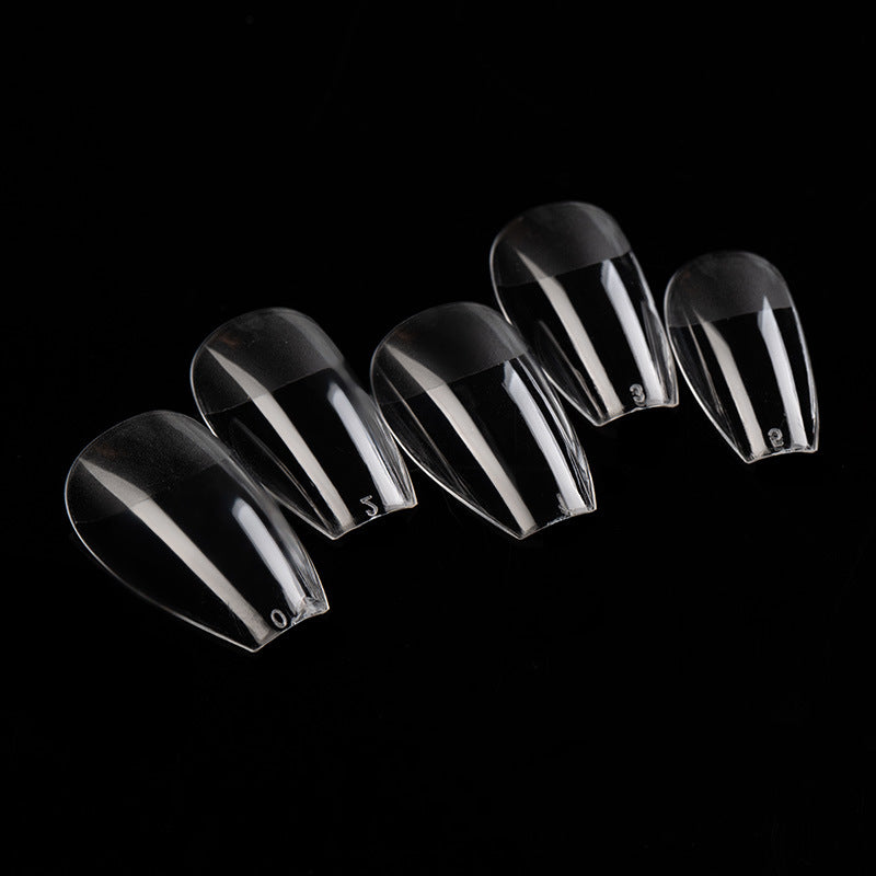 High Quality Transparent Seamless Square Long Ballet Frosted Fake Nails