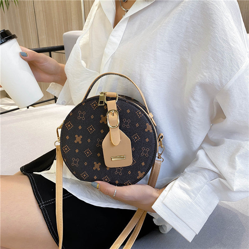 Crossbodytaske Retro Fashion Western Style Bærbar Rund Kagetaske