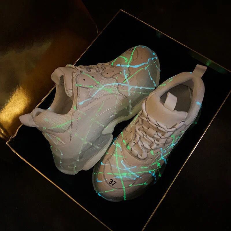 New Crystal Jelly Platform Heightening Sneakers For Summer