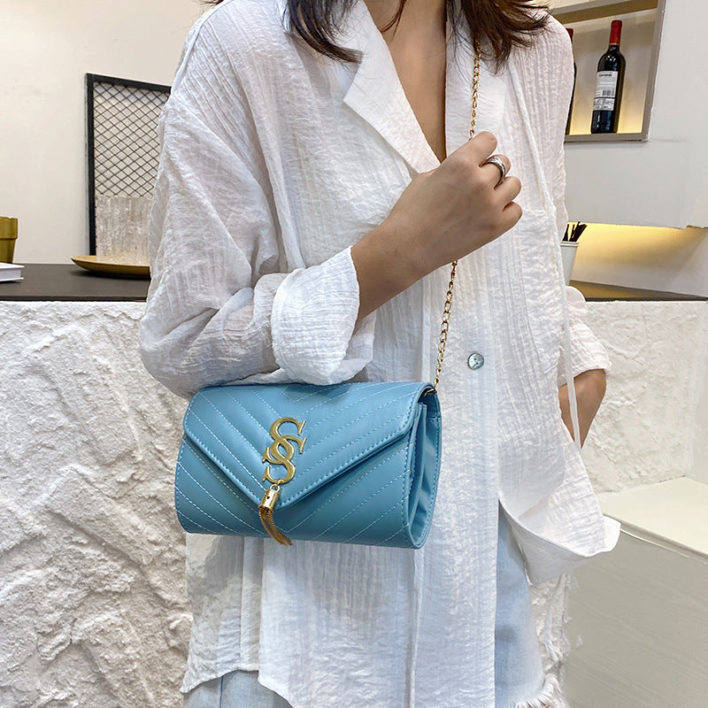 Kæde Crossbody Fashion Bogstav Frynset Tote Taske