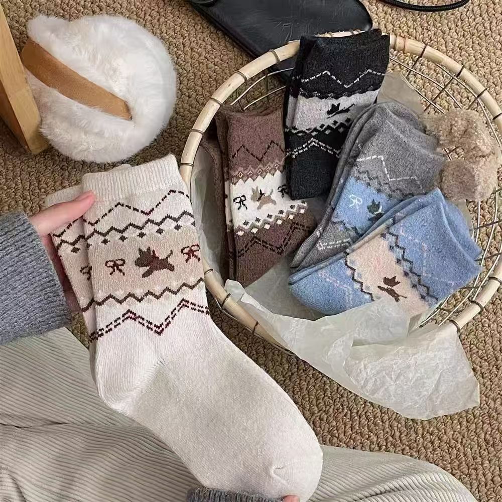 New Retro Puppy Socks For Women