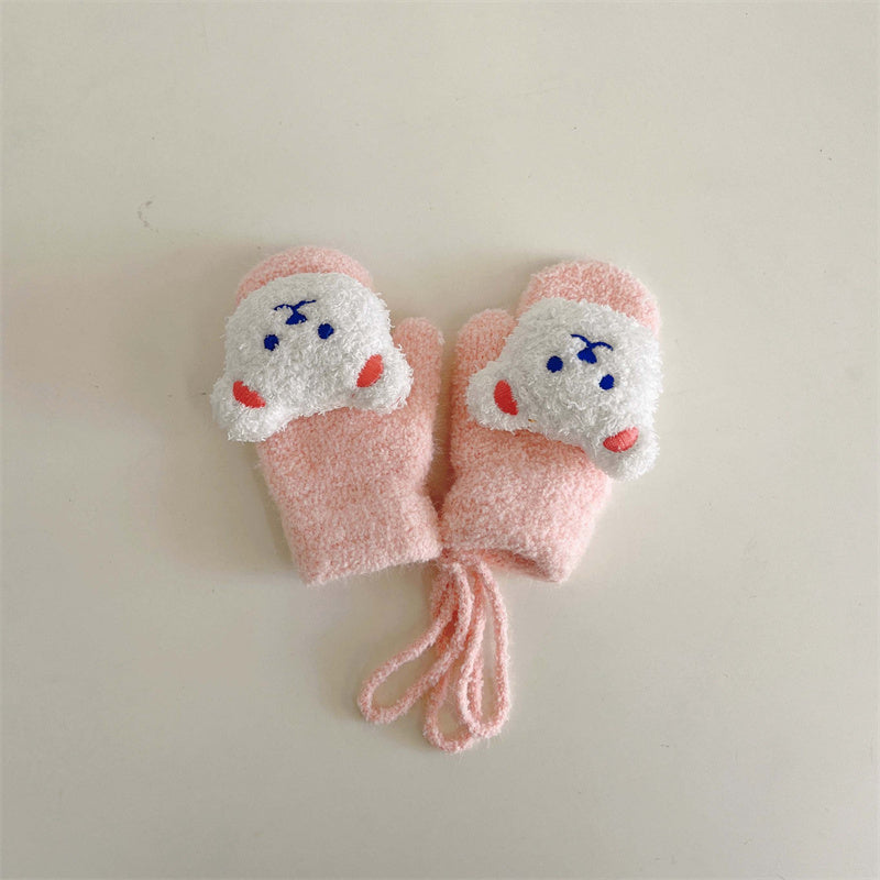 Children's Plush Warm Plus Velvet Gloves