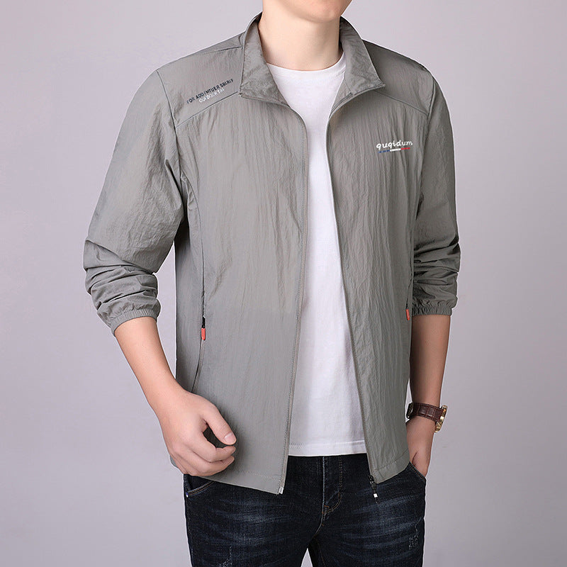 Ice Silk Sun Protection Stand-up Collar Thin Coat Outdoor Breathable Fishing Sun-proof Clothes