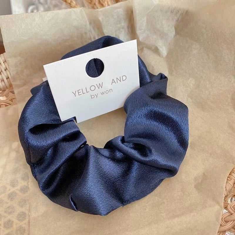 French Vintage Satin Large Intestine Hair Tie