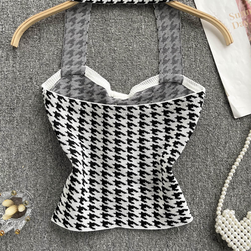 Women's Temperament Halterneck Short Vest