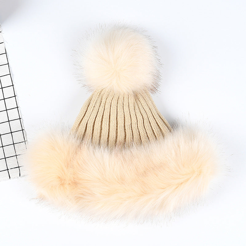 Women's Temperament With A Hundred Plus Thickened Fur Ball Hat