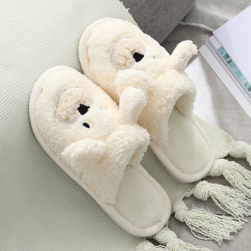 Winter Plush Slippers Home Cute Bear Keeps Warm