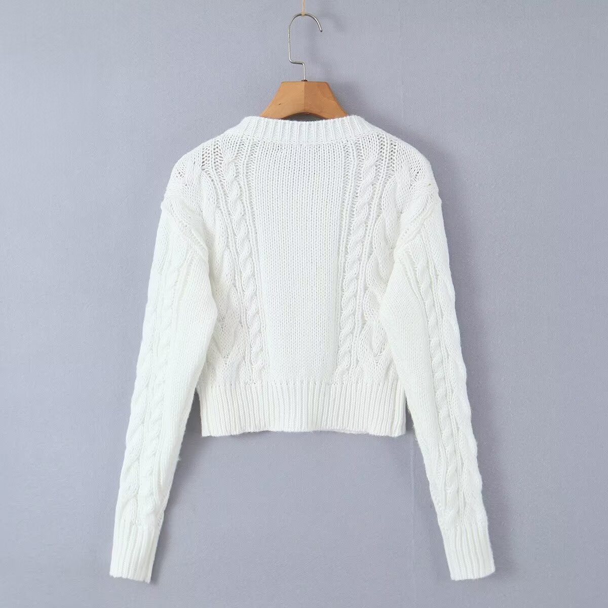 Women's Long-sleeved Knitted Cardigan Short Sweater