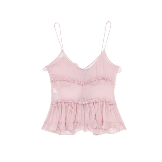 Women's Translucent Laminated Decoration Camisole