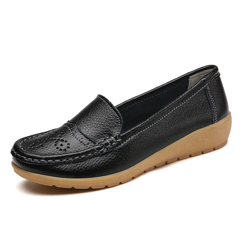Women's Fashionable Simple Hollow-out Soft Bottom Wedge Hole Shoes