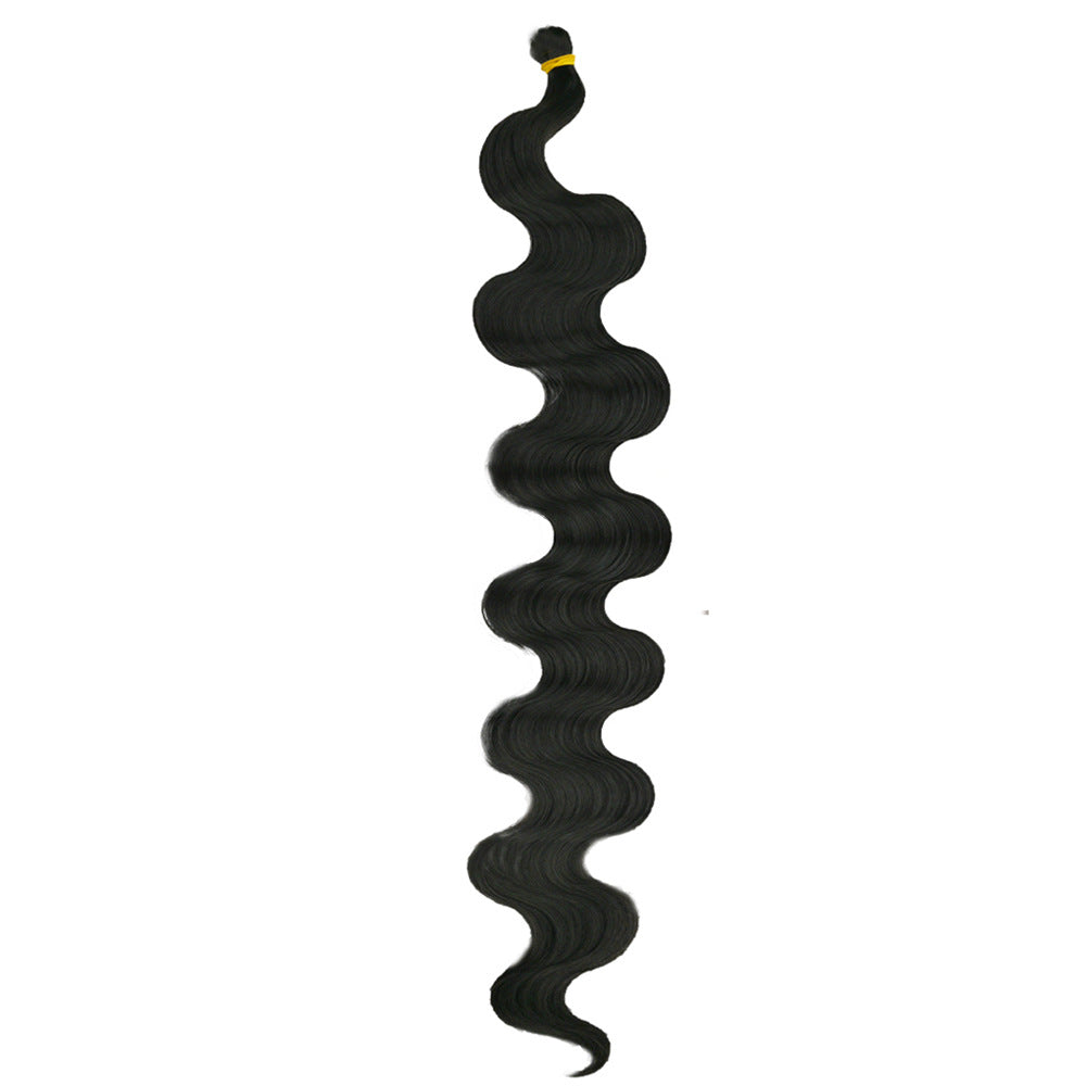 European And American Style Wig Wine Red Big Wave Chemical Fiber Braided Hair Crochet Hair Extension
