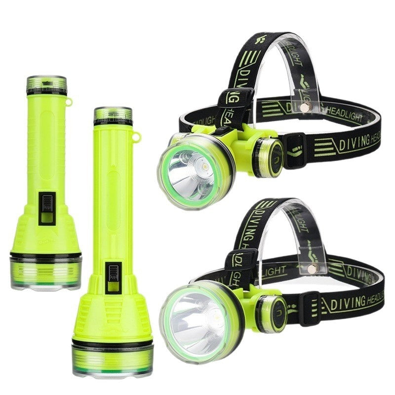 Diving Strong Light Fixed Focus Head-mounted Long Battery Life Diving Head Fishing Light