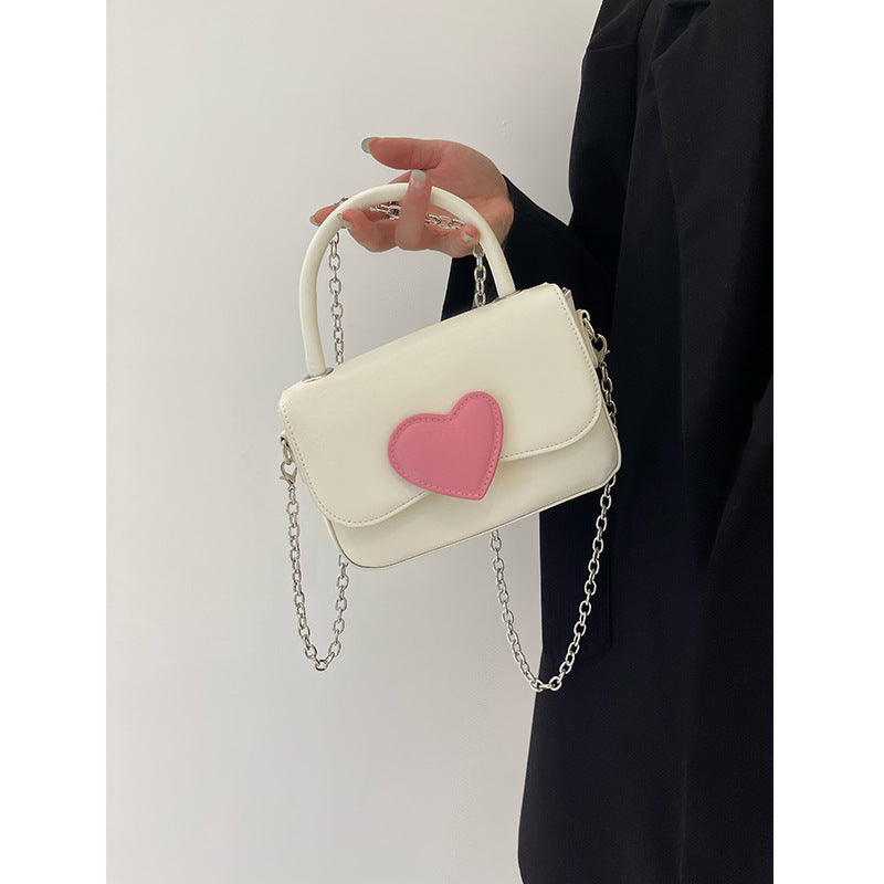 Love Contrast Color Girl Cute Small Square Bag