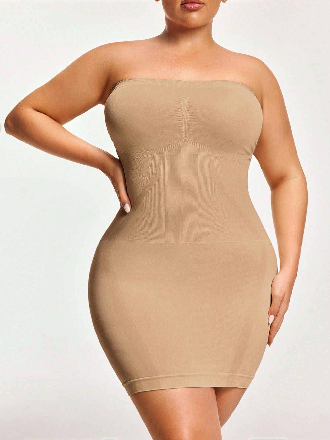 Women's Firm Control Strapless Shapewear Dress - Full Body Contour & Slimming