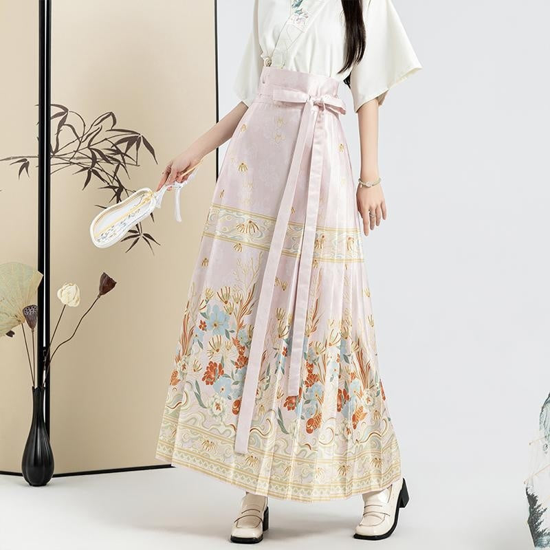 New Graceful Personality Ethnic Style Hatchet Face Skirt
