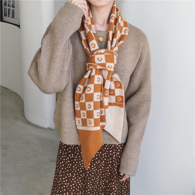 Fashionable Ladies All-match Student Letter Warm Scarf