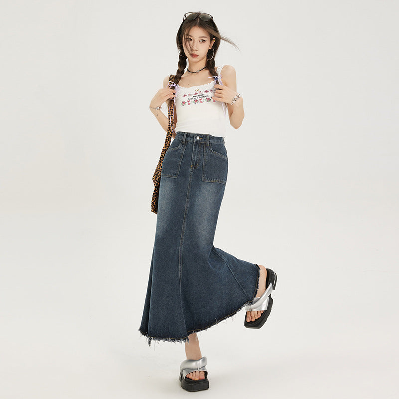 Fashion Personality Retro Denim Skirt For Women
