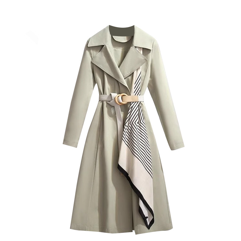Large British Style Suit Collar Windbreaker
