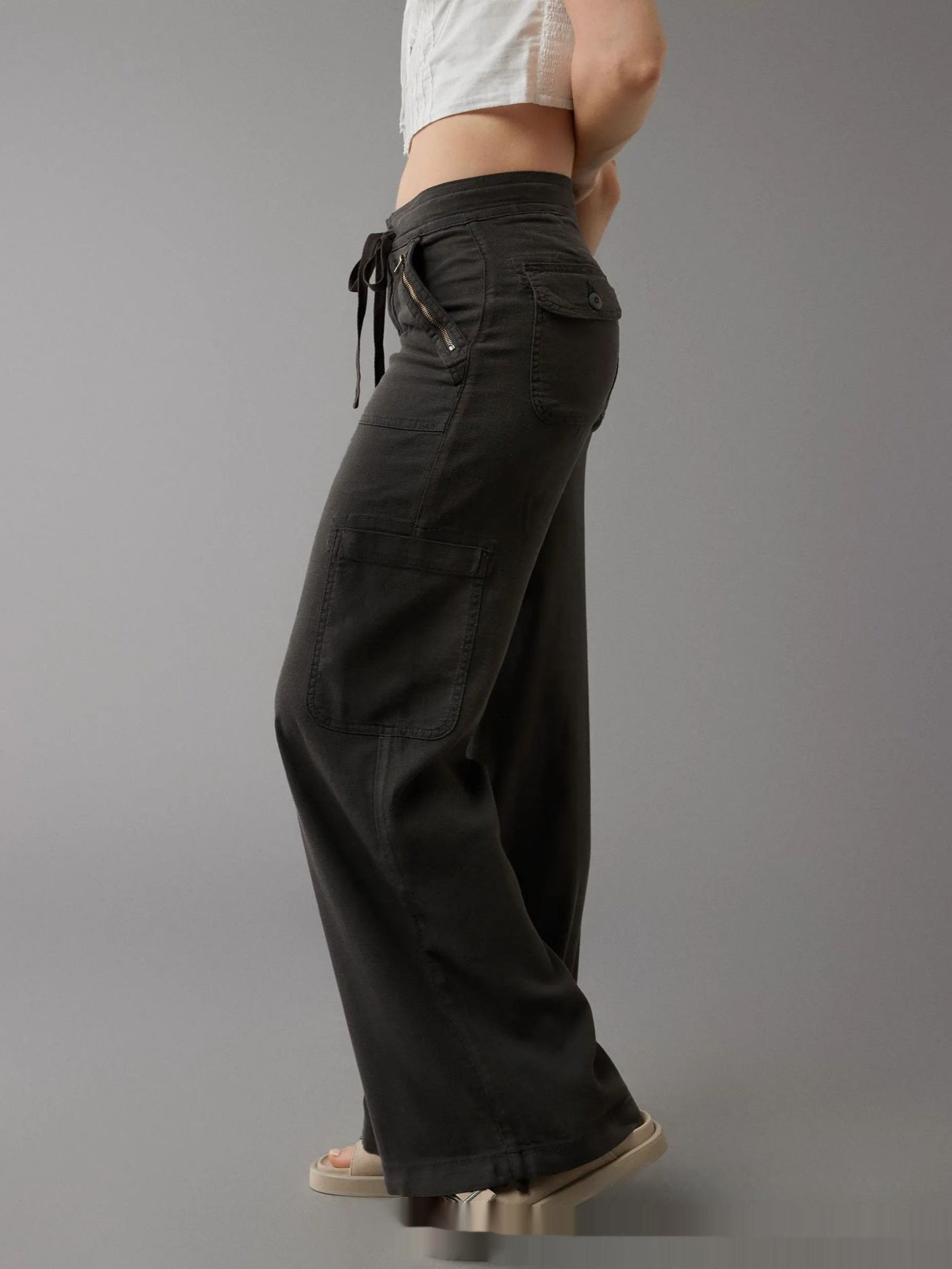 Women's Casual Versatile Solid Color Long Jeans