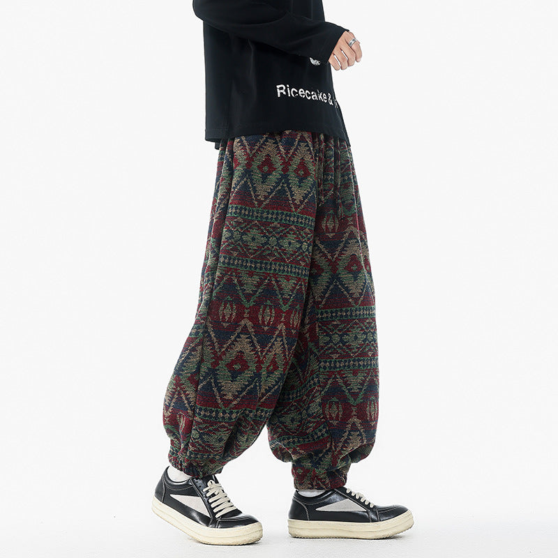 Thick Warm Ethnic Style Bloomers Loose Casual Pants