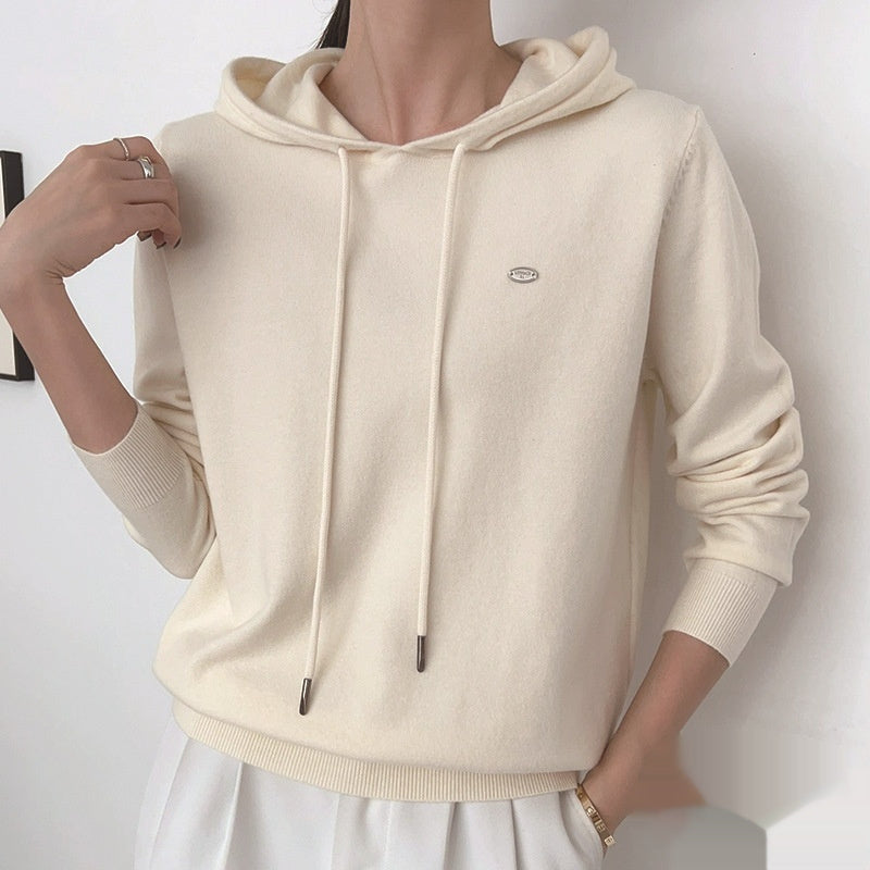 Women's Casual And Versatile Pullover Wool Hoodie Jacket