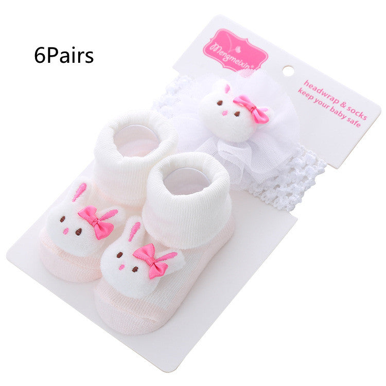 New Polka Dot Three-dimensional Hair Ball Flip Up Children's Socks