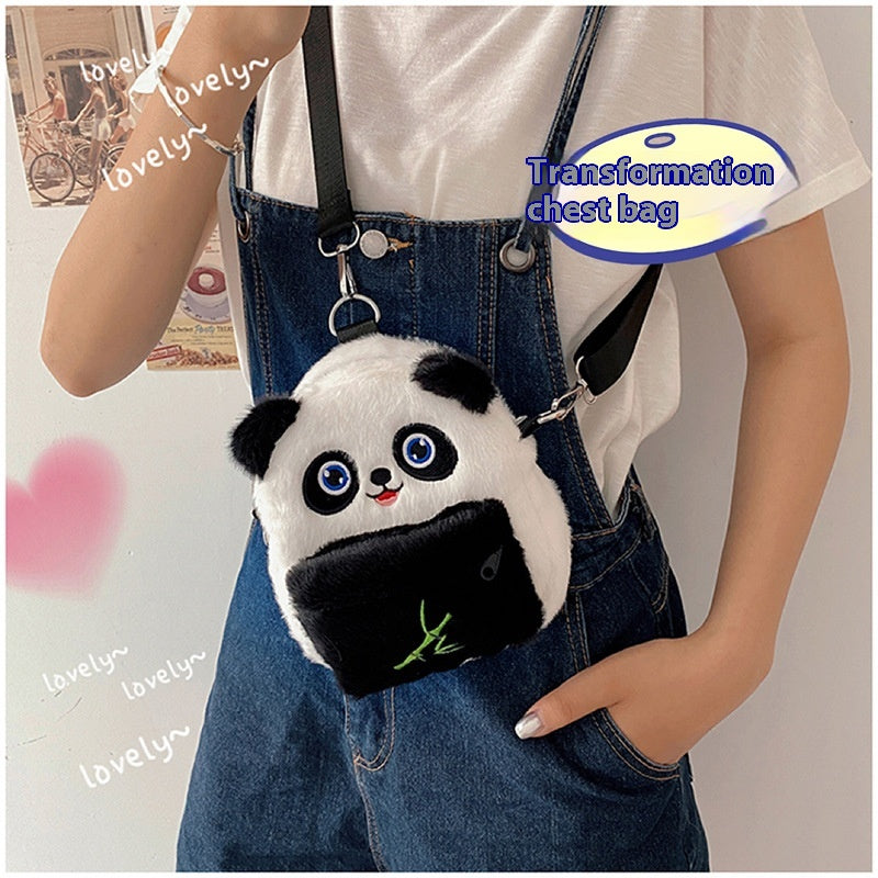 Cute Panda Small Bag Personalized Mini Children's Parent-child Plush