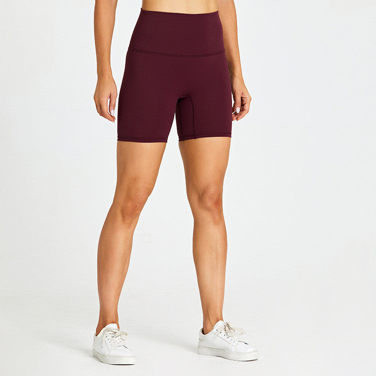 Exercise Without Embarrassment Feel Naked, Scrub And Wear Tight High-waist Yoga Shorts