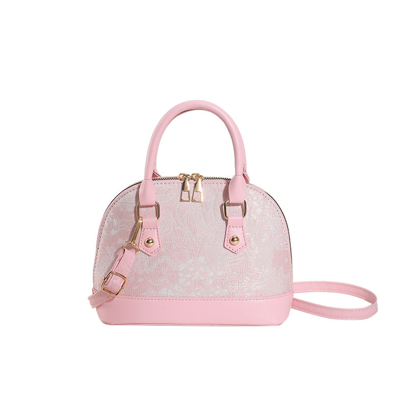 Popular Fashion Pattern Stitching Shoulder Messenger Bag Women's Simple Portable