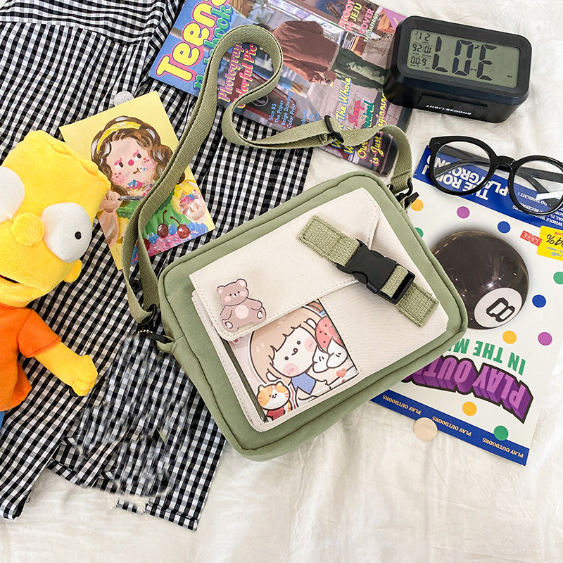 Cute Cartoon Girl Student Transparent Bag