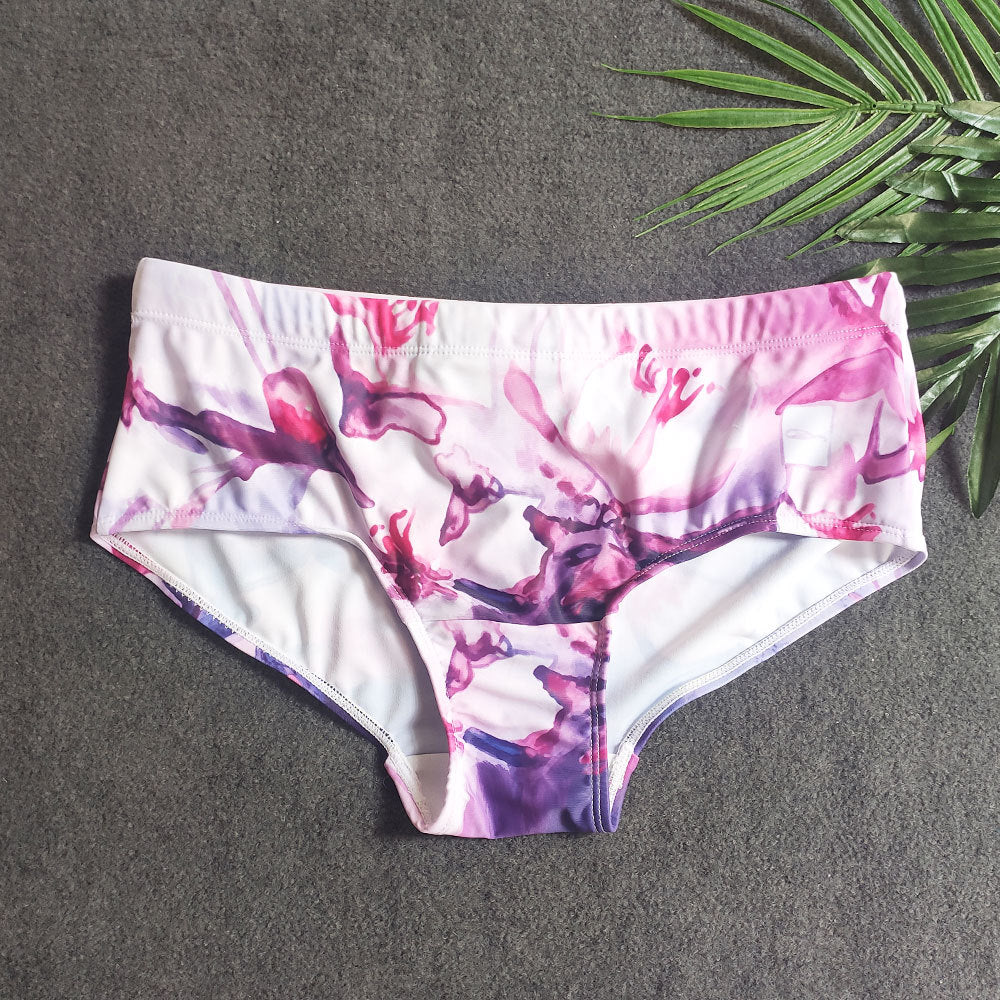 Men's Chinese Feng Shui Ink Plum Small Boxer Swimming Shorts