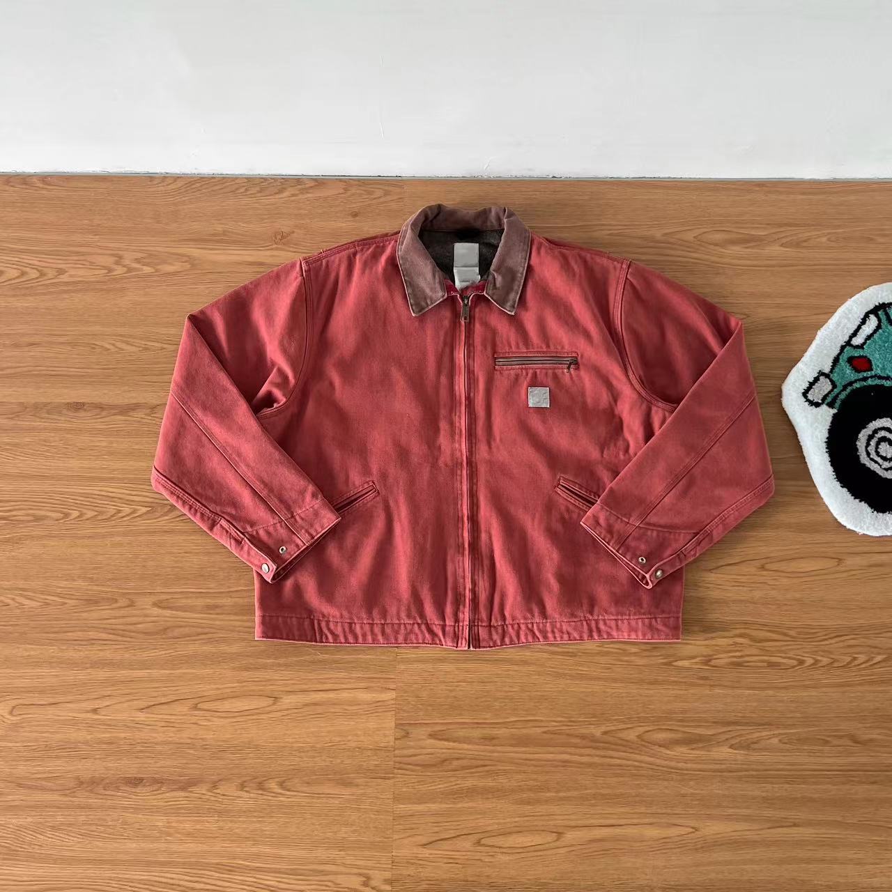 Men's Short And Wide Tooling Zipper Jacket