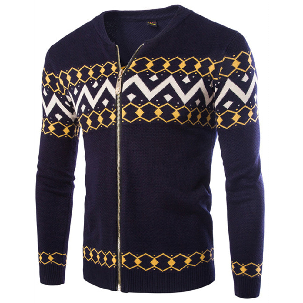 Fashion Pattern Casual Round Neck Sweater
