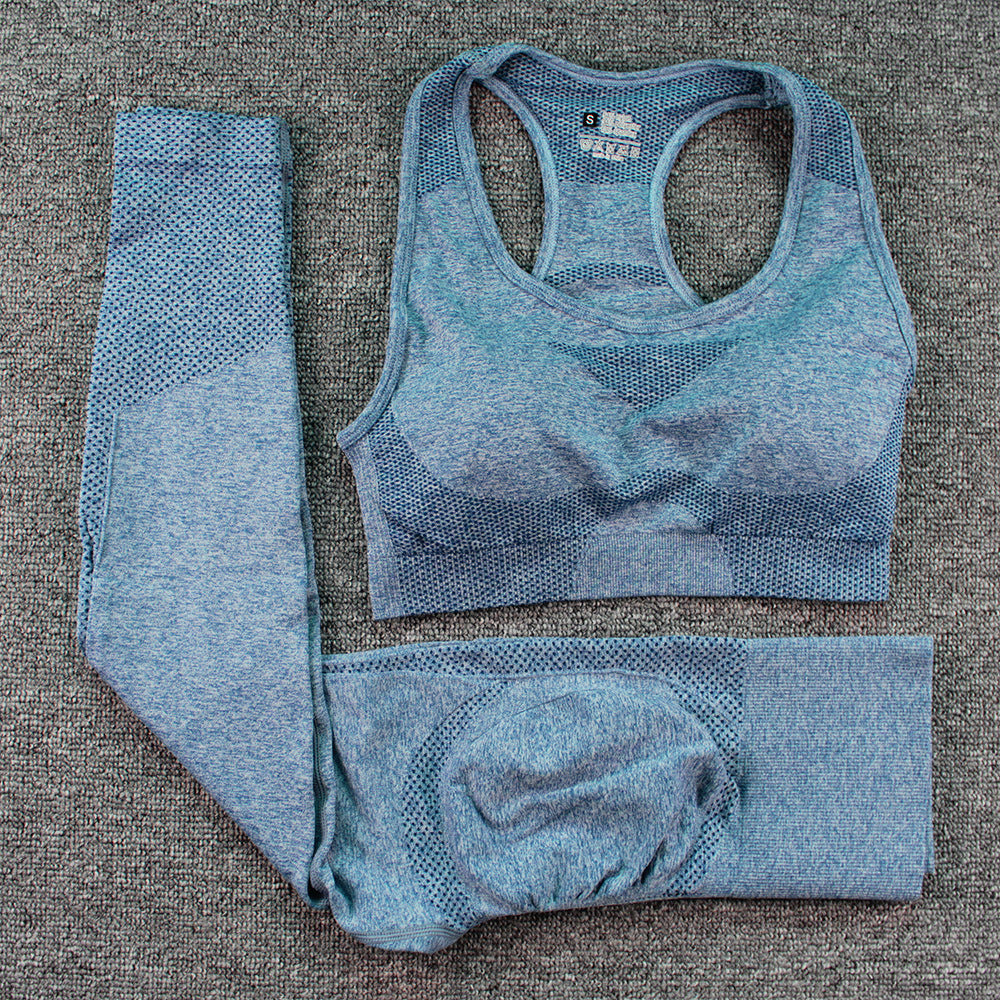 Peach Hip Trousers I-shaped Bra Vest Sports Suit Female Fitness Yoga Wear