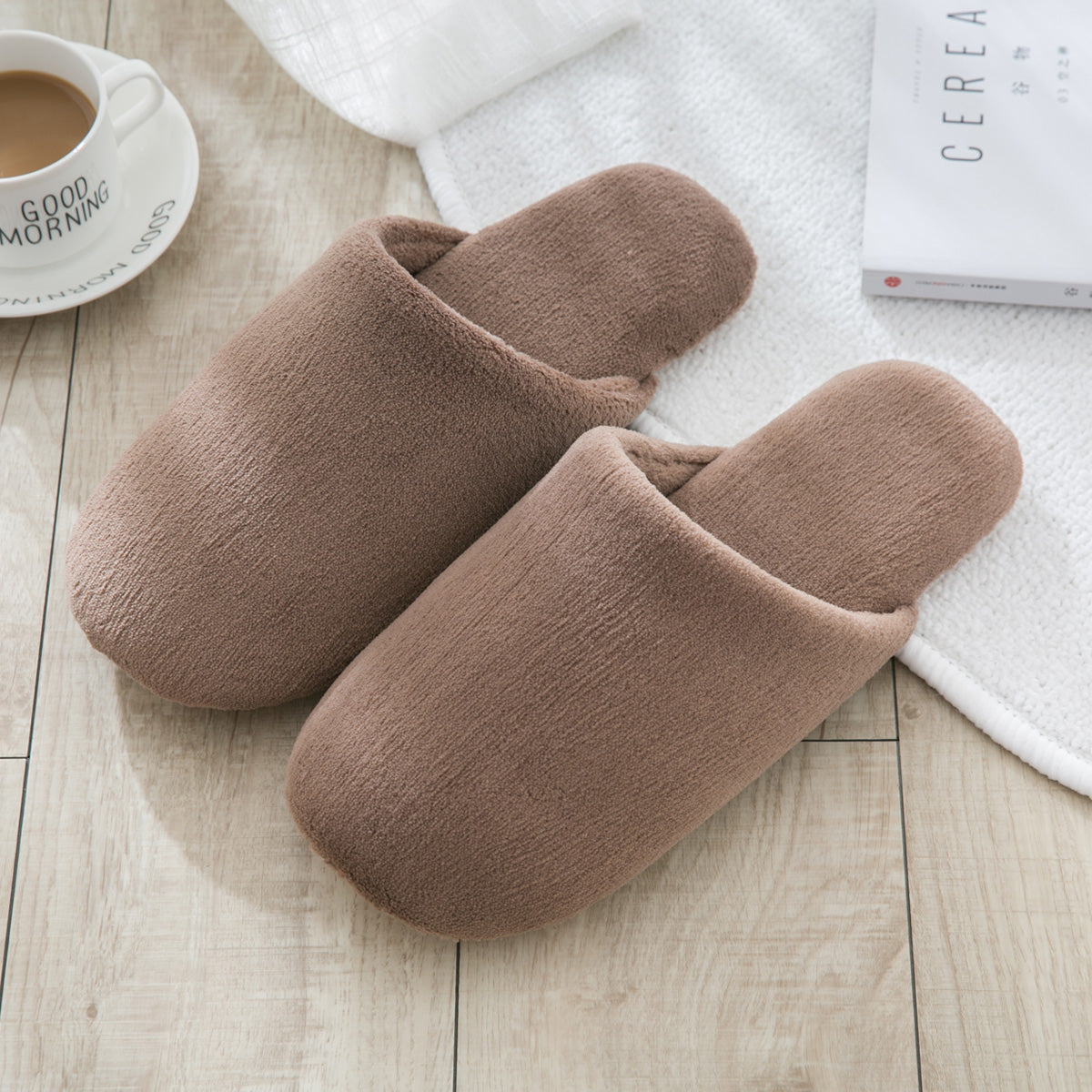 Men's Cute Couple's Non-slip Soft Bottom Fur Slippers