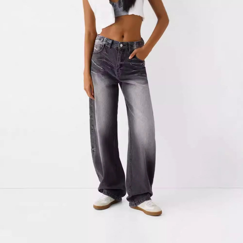 Løse og Personlige Wide-leg Jeans til Kvinder