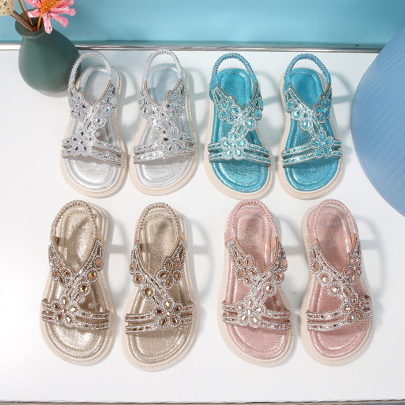 New Summer Bohemian Style Girls' Rhinestone Sandals