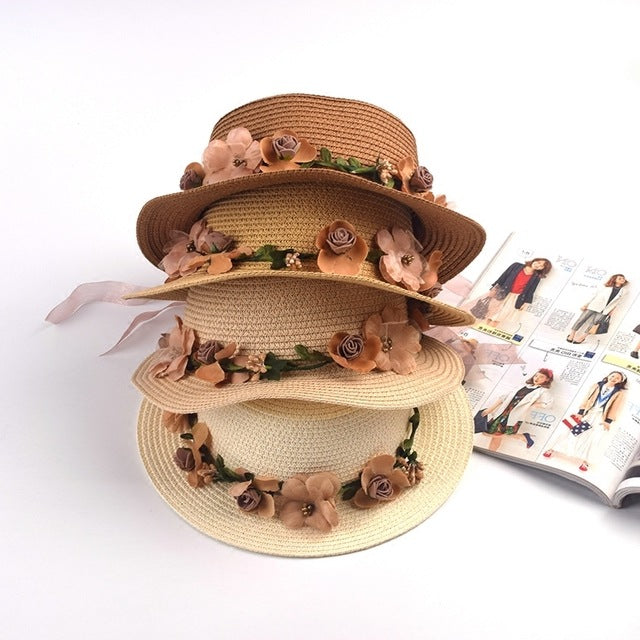 Streamer Garland Outdoor Shade Parent-child Straw Hat