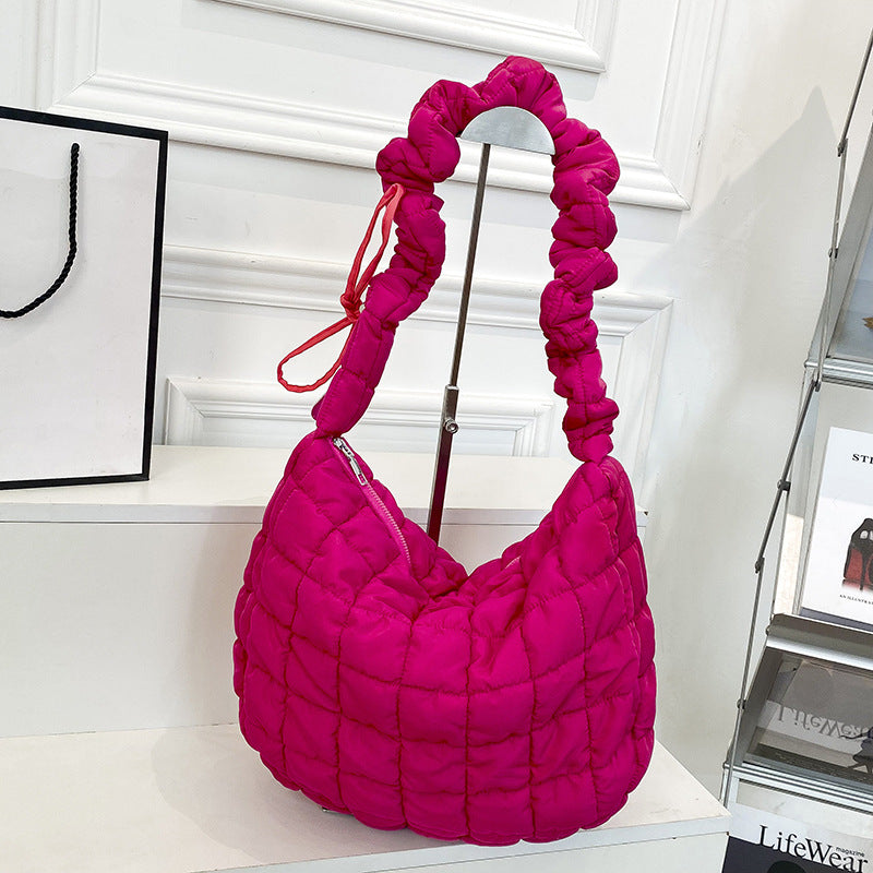 Pleated Cloud Bag Female Fashion Down Jacket Bubble Bag