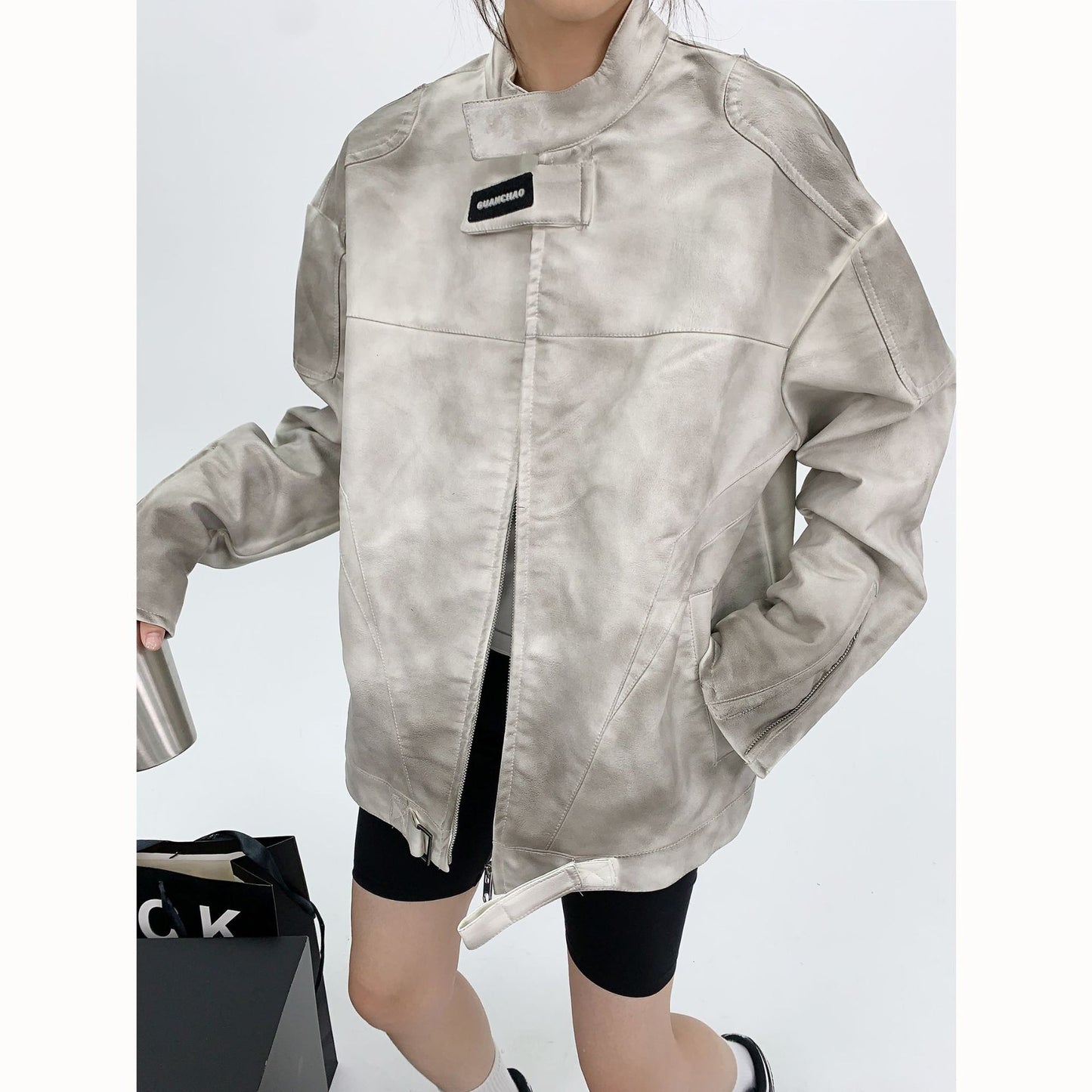 Dirty Leather Motorcycle Women's Coat