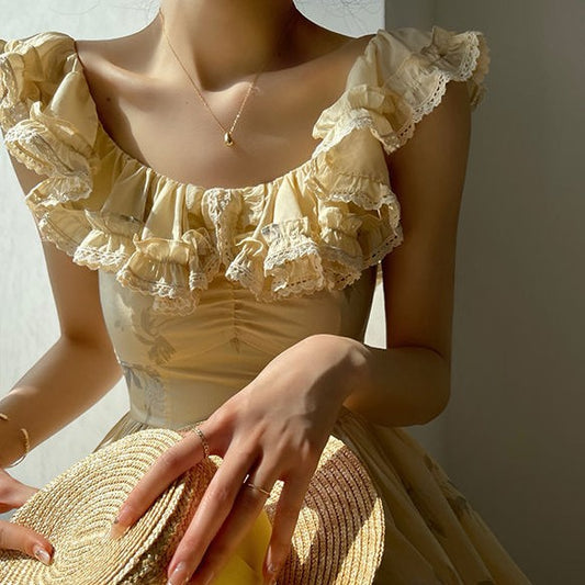 Holiday Style Swing Mid Length Waist Dress