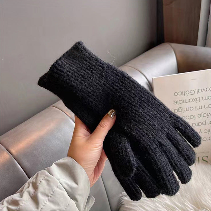 Women's Split-finger Wool Knitted Gloves