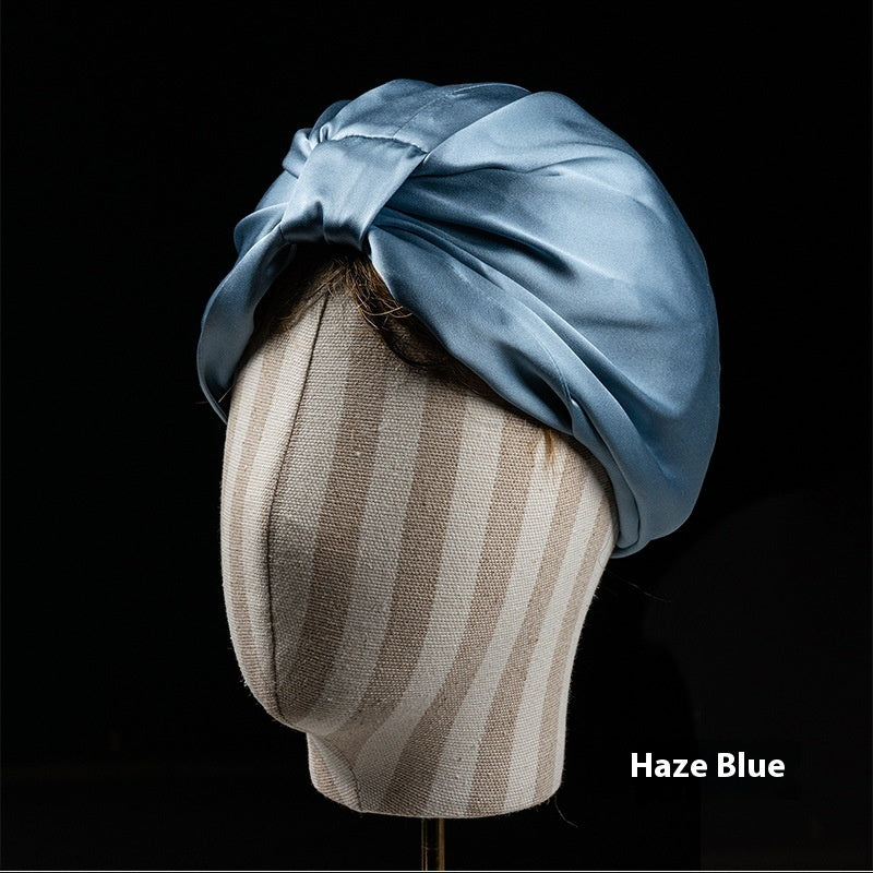 Heavy Silk Silk Nightcap Double Layer Square Knot Confinement Cap