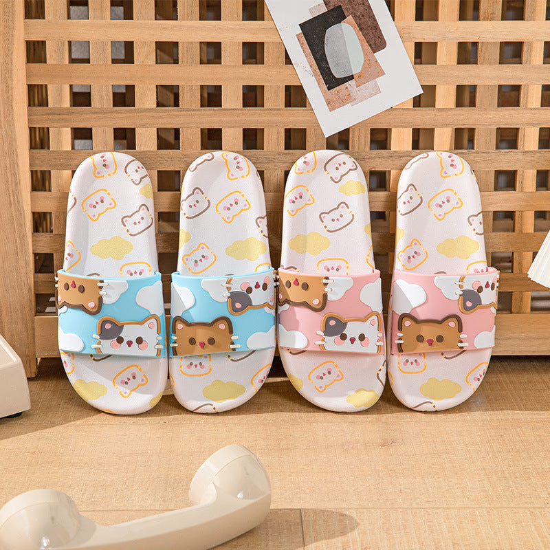 Kitty Cute Women's Interior Home Bathroom Non-slip Slippers
